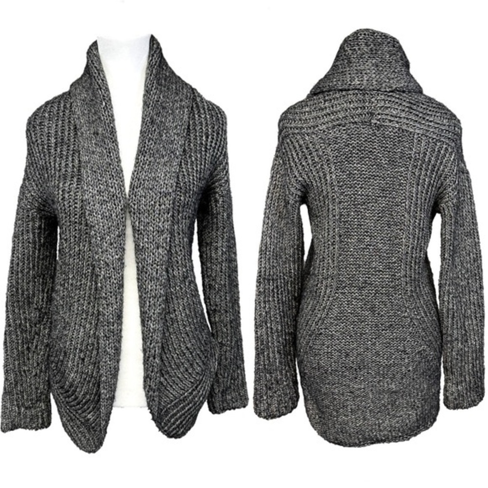 Matthildur Cocoon Cardigan Chunky Knit Icelandic Design Peru Shawl Collar Small